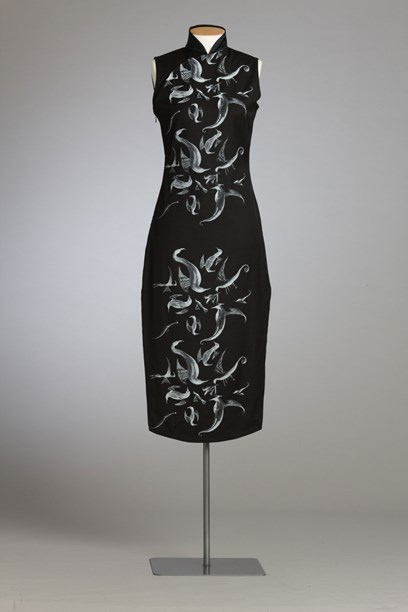 NG qipao banner gown with Bill Hammond print, 2004 image item